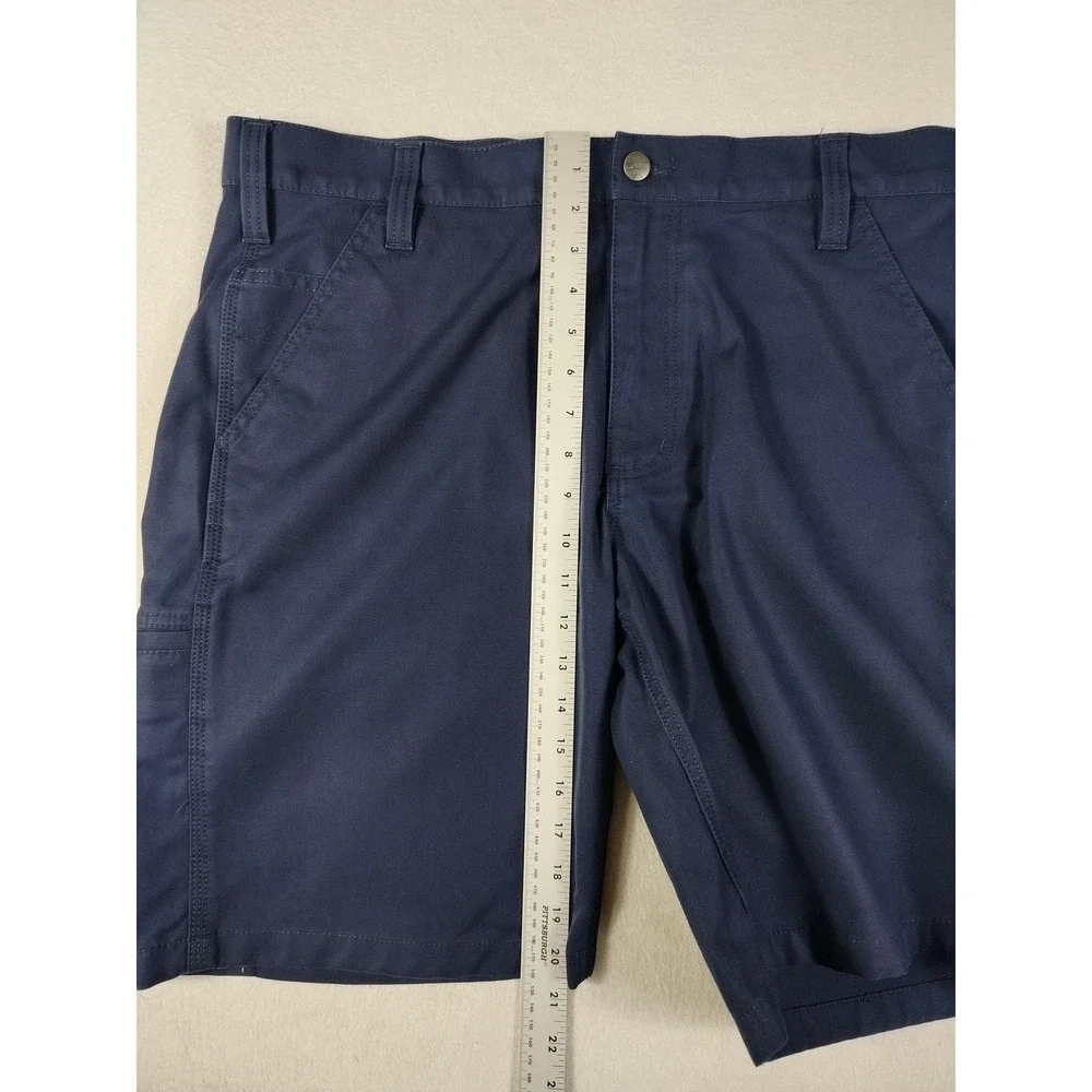 Carhartt Cargo‎ Shorts Mens 36 Blue Relaxed Fit Canvas Stretch Workwear Durable